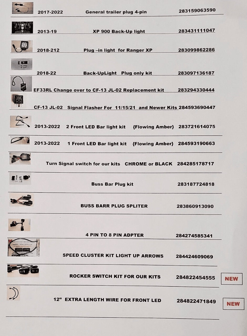 Polaris Cluster Light Arrow Kit 2018-2023 Ranger XP and 2019 Polaris Cluster Light Arrow Kit 2018-2023 Ranger XP and 2019